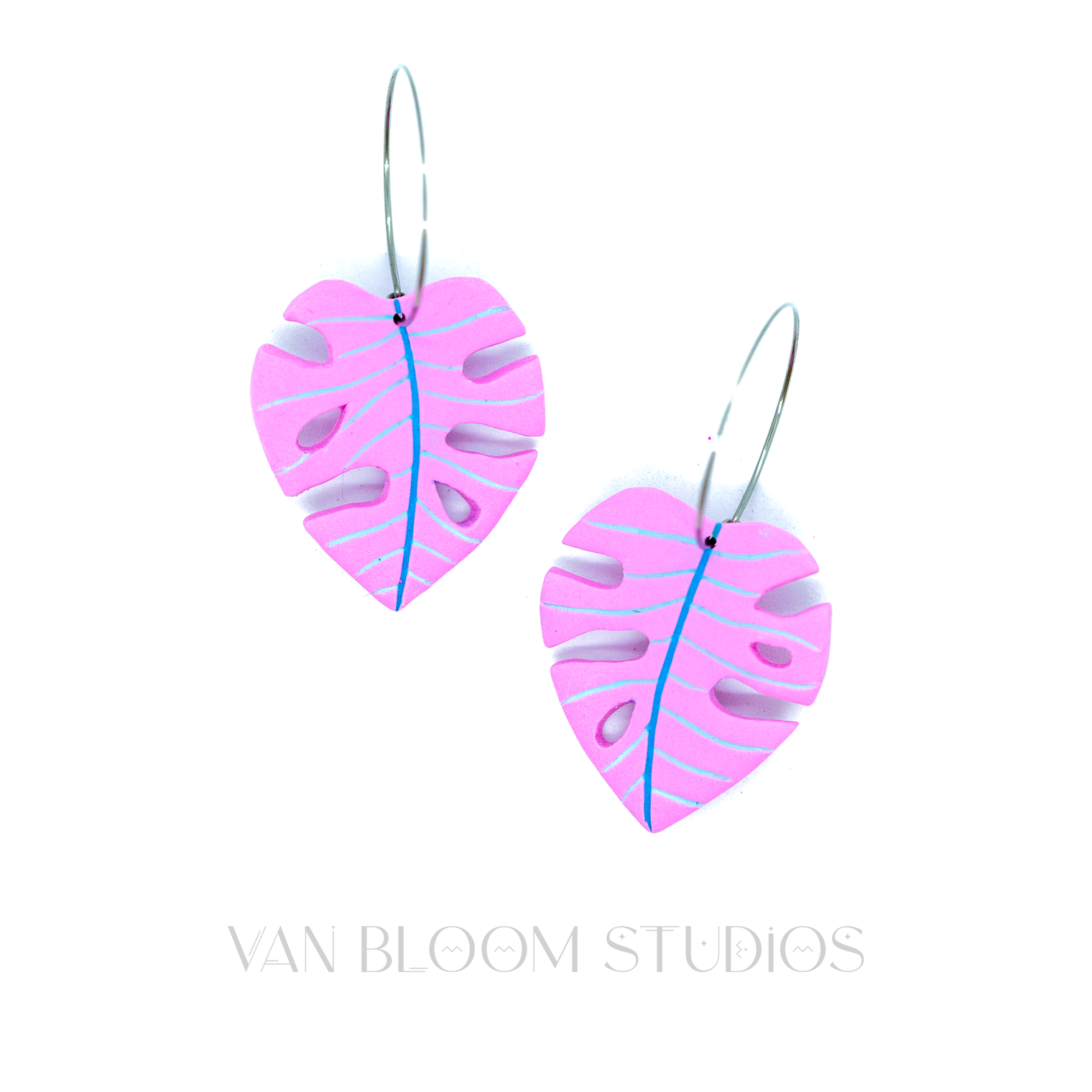 Monstera Hoops | Lilac