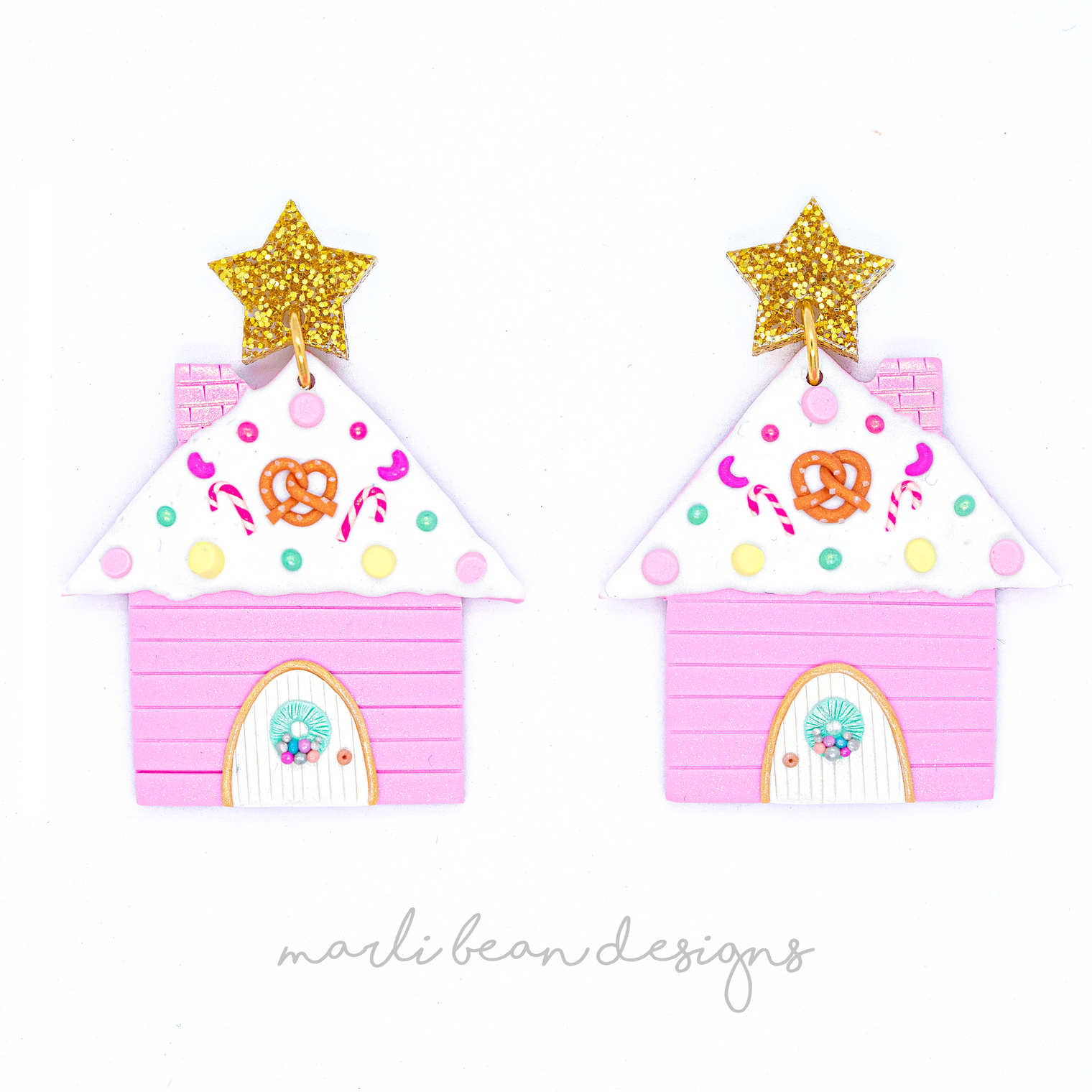 Pink Gingerbread House | Pretzel Paradise